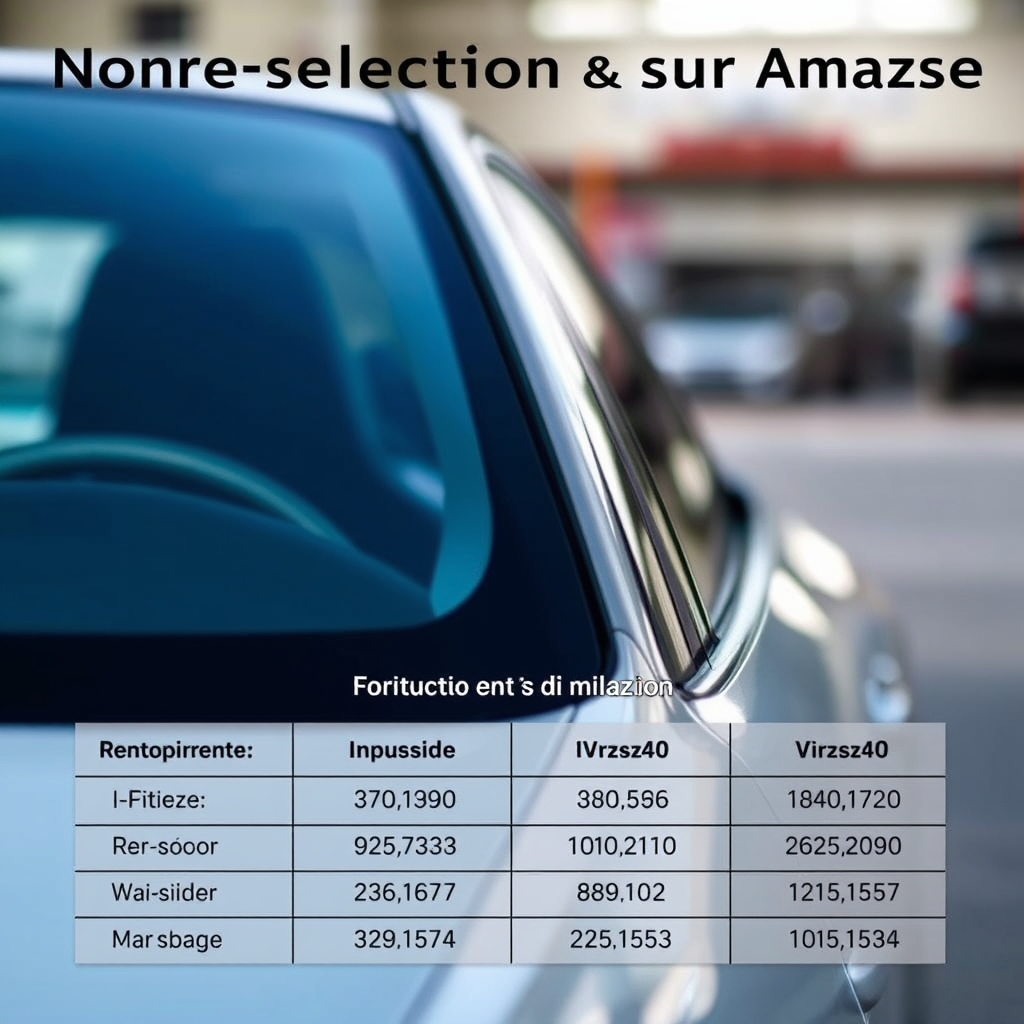 Notre sélection sur Amazon — Les coûts de réparation de pare-brise en fonction de la taille